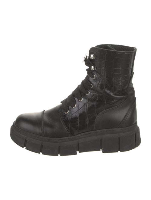 Alohas Leather Combat Boots