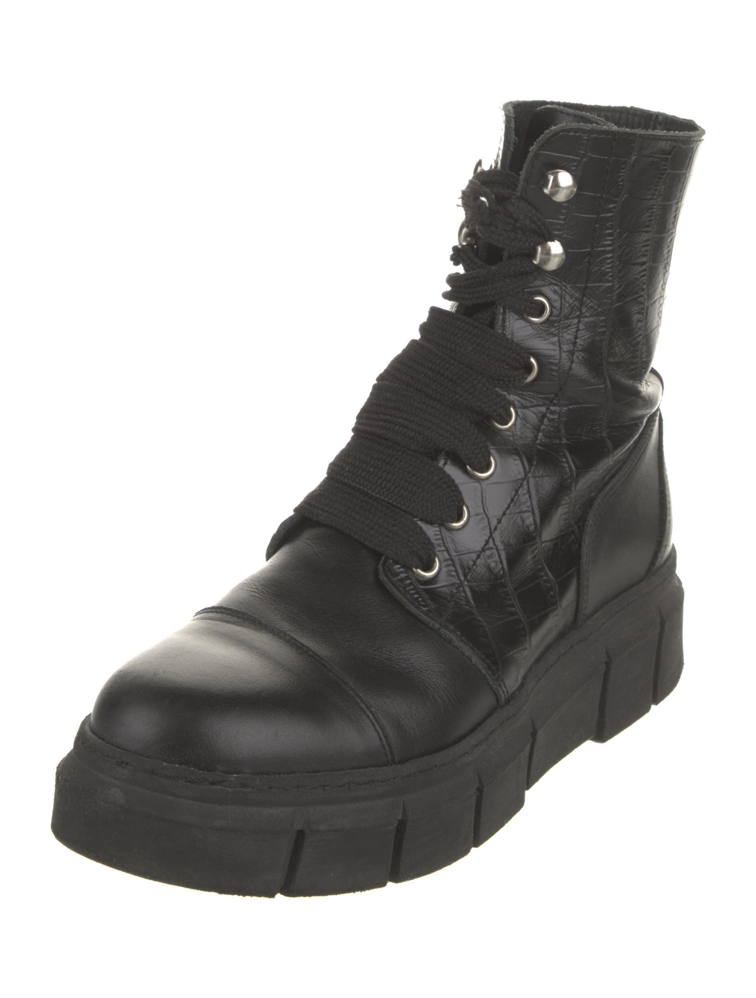 Alohas Leather Combat Boots