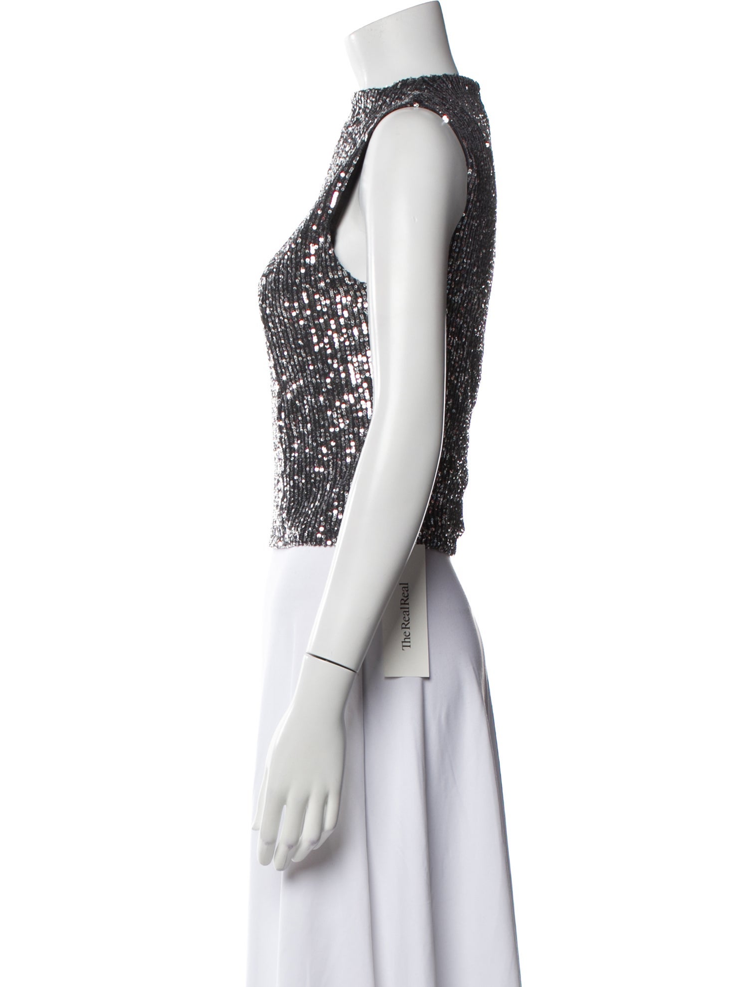 Alohas Mock Neck Sleeveless Crop Top