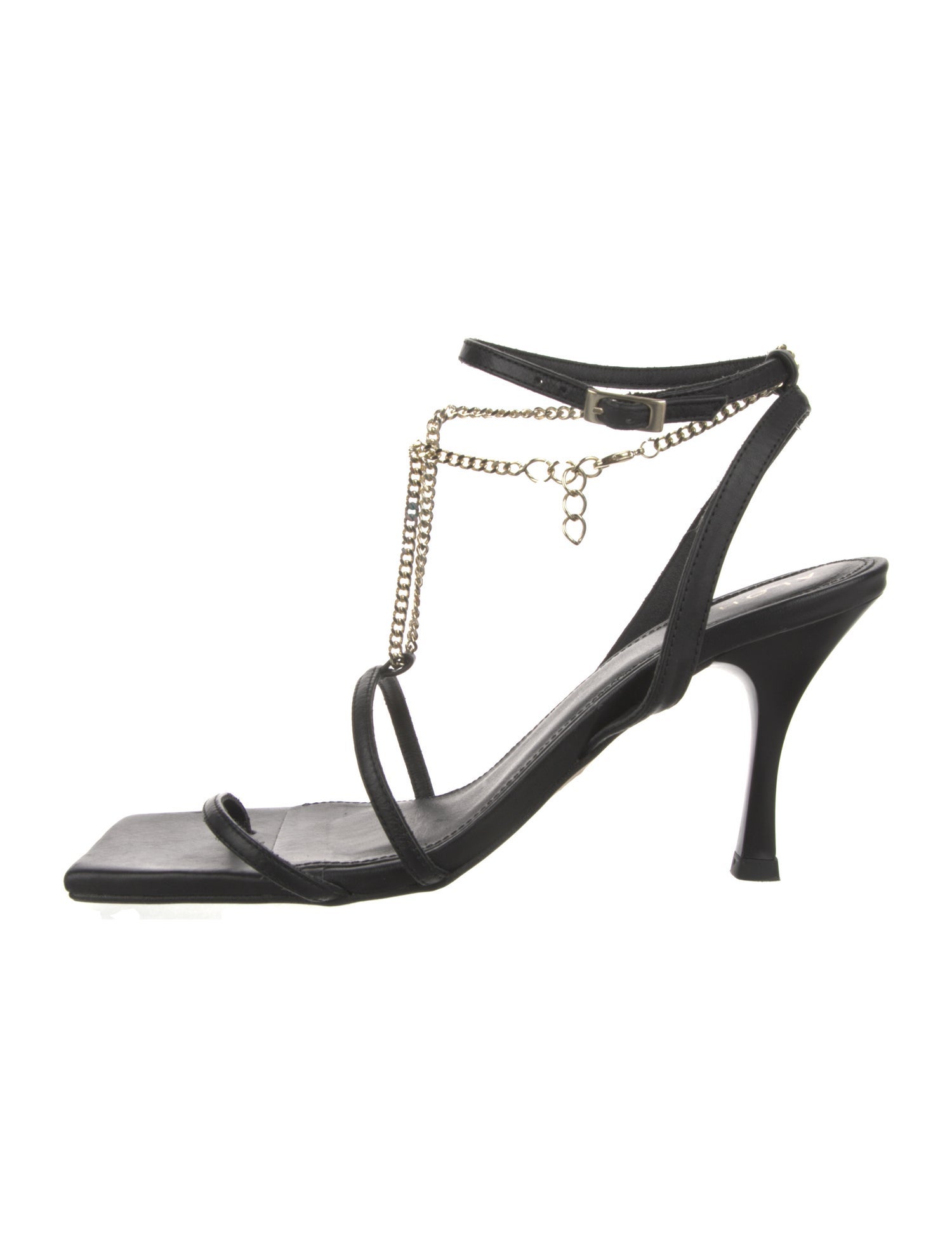 Alohas Leather Chain-Link Accents Sandals