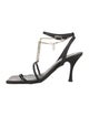 Alohas Leather Chain-Link Accents Sandals