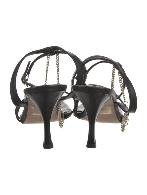 Alohas Leather Chain-Link Accents Sandals