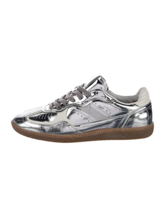 Alohas Patent Leather Colorblock Pattern Sneakers