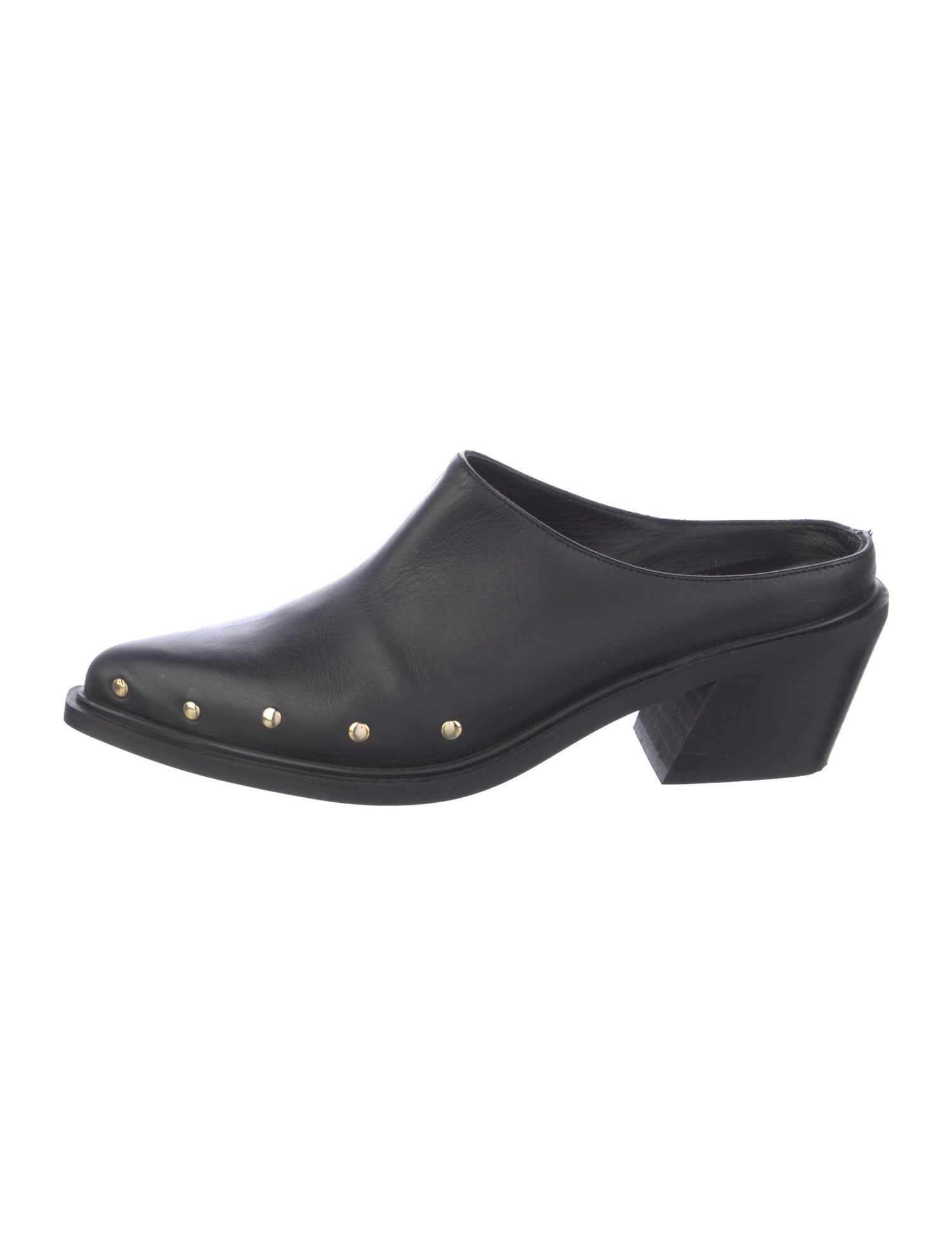 Alohas Leather Studded Accents Mules