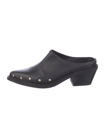 Alohas Leather Studded Accents Mules
