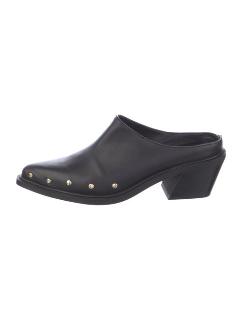 Alohas Leather Studded Accents Mules