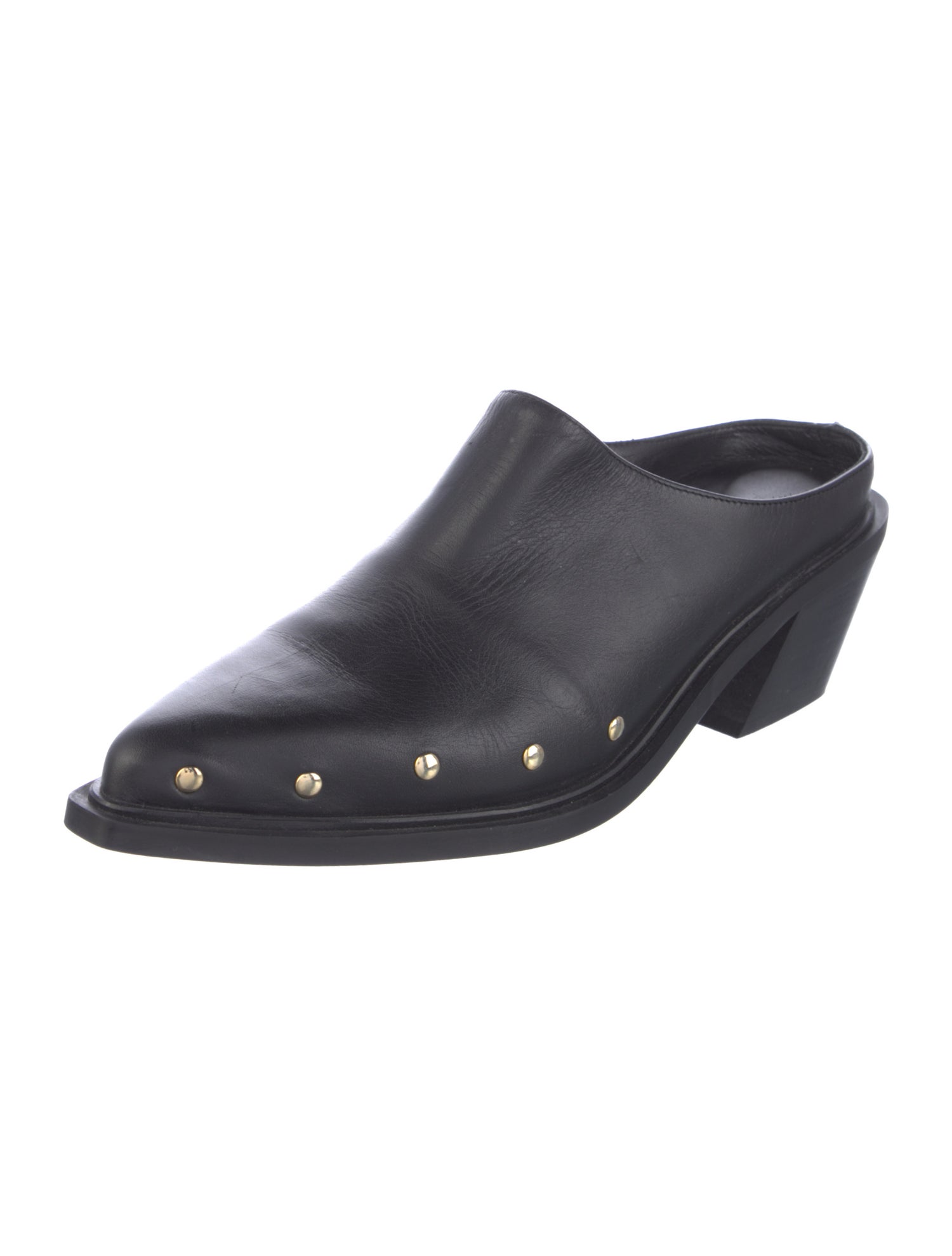 Alohas Leather Studded Accents Mules