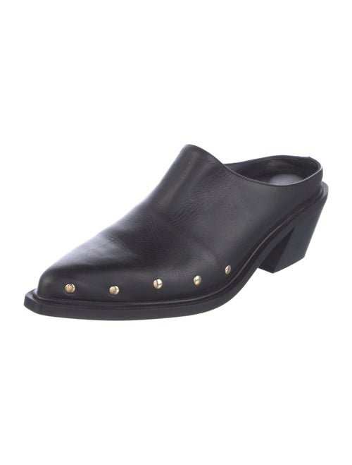 Alohas Leather Studded Accents Mules
