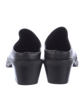 Alohas Leather Studded Accents Mules