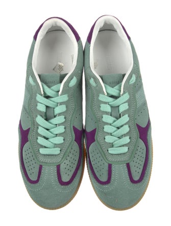 Alohas Suede Colorblock Pattern Sneakers