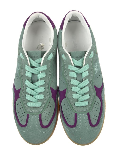Alohas Suede Colorblock Pattern Sneakers