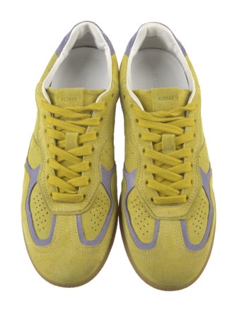 Alohas Leather Colorblock Pattern Sneakers