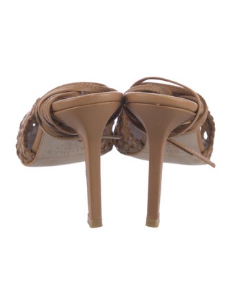 Alohas Leather Braided Accents Slingback Pumps