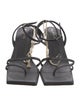 Alohas Leather Chain-Link Accents Sandals