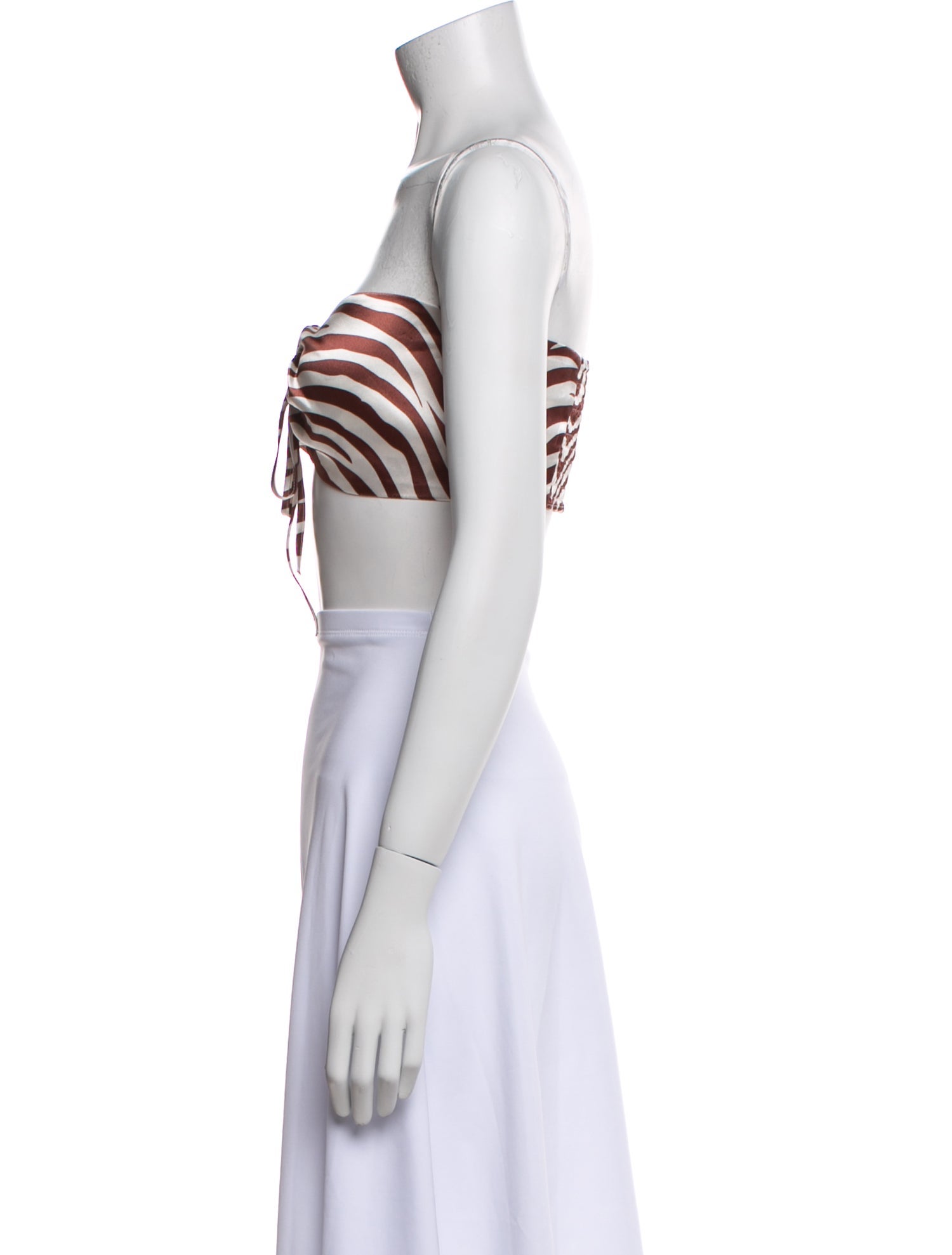 Alohas Animal Print Strapless Crop Top