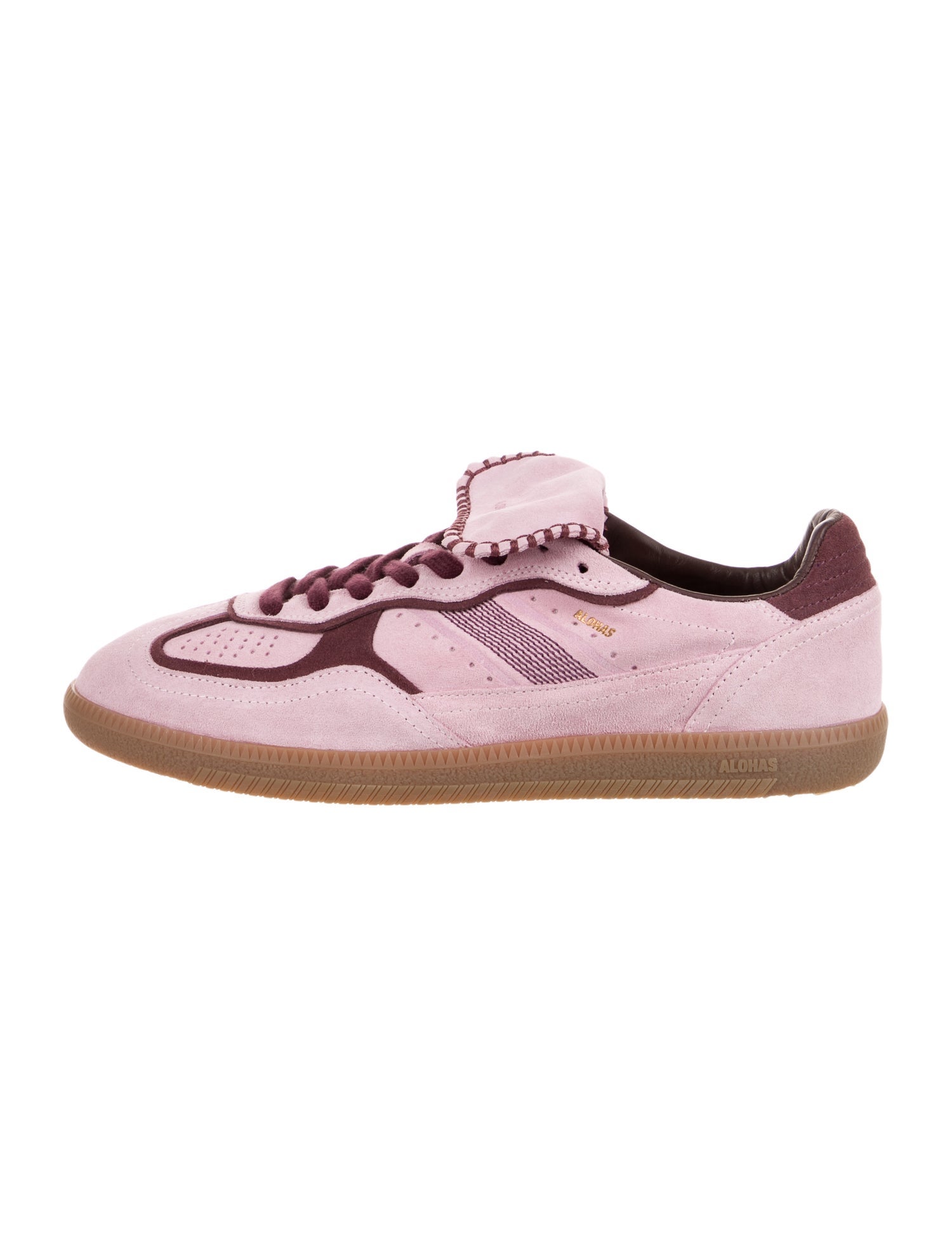 Alohas Suede Colorblock Pattern Sneakers