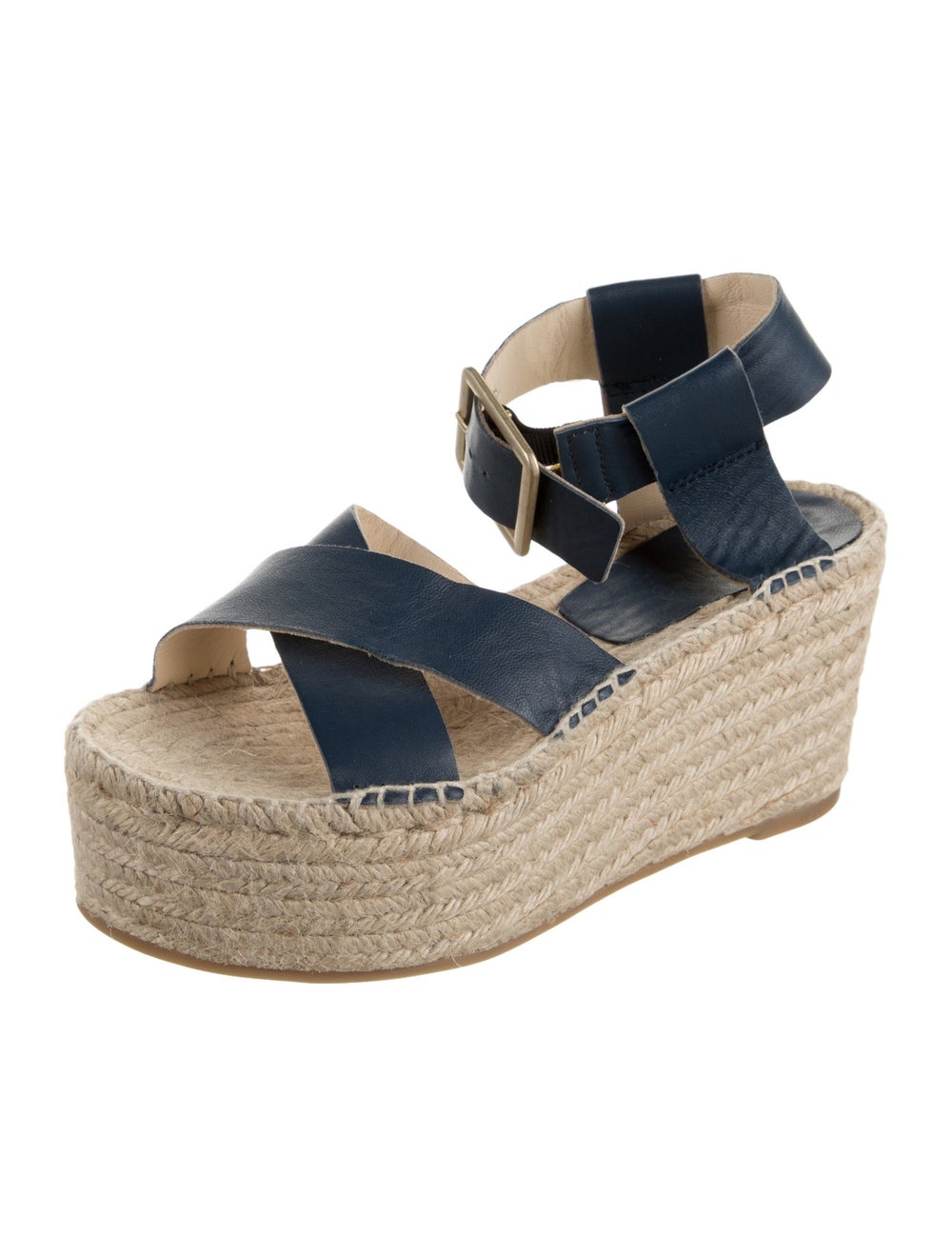 Alohas Leather Colorblock Pattern Espadrilles - image 2
