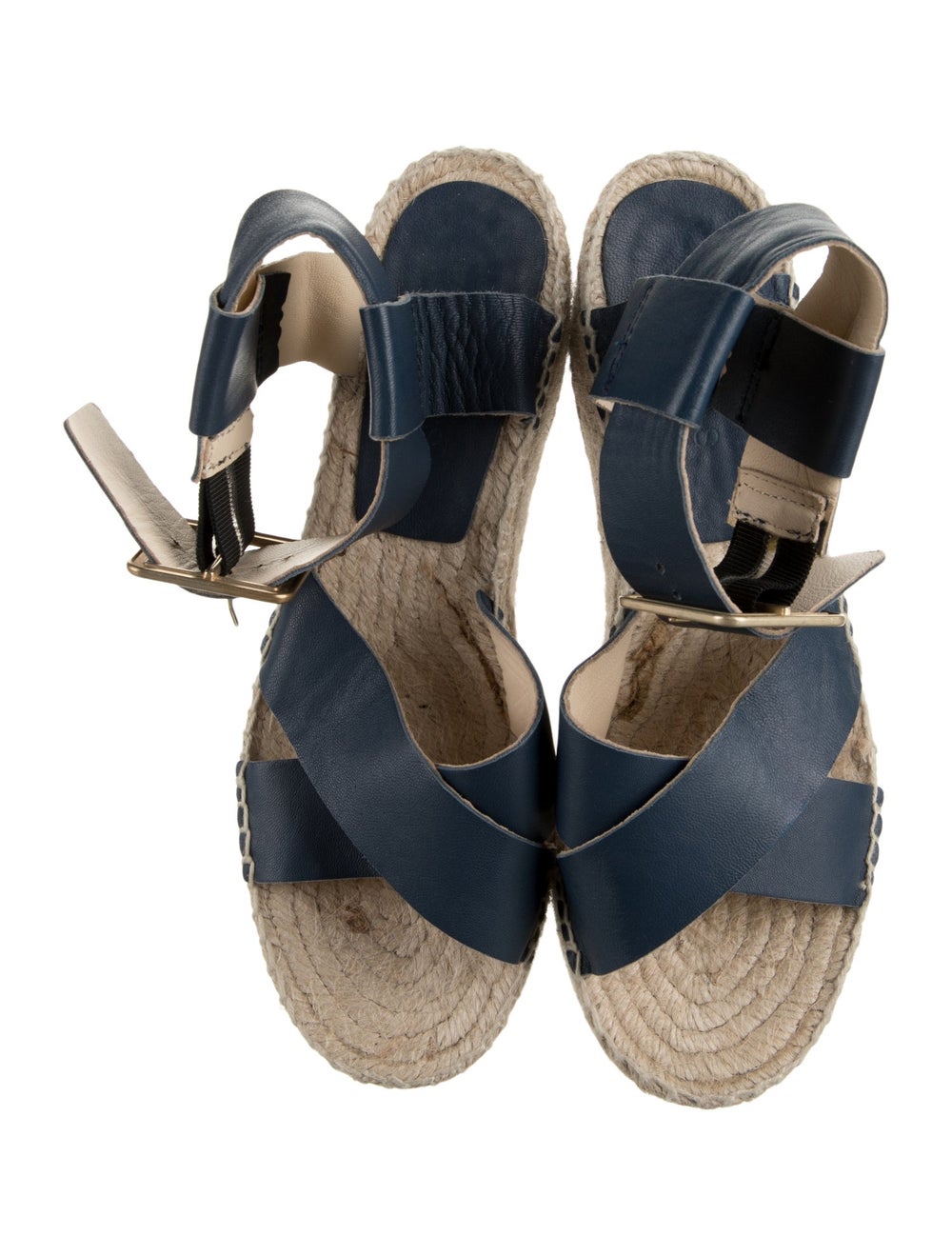 Alohas Leather Colorblock Pattern Espadrilles - image 3