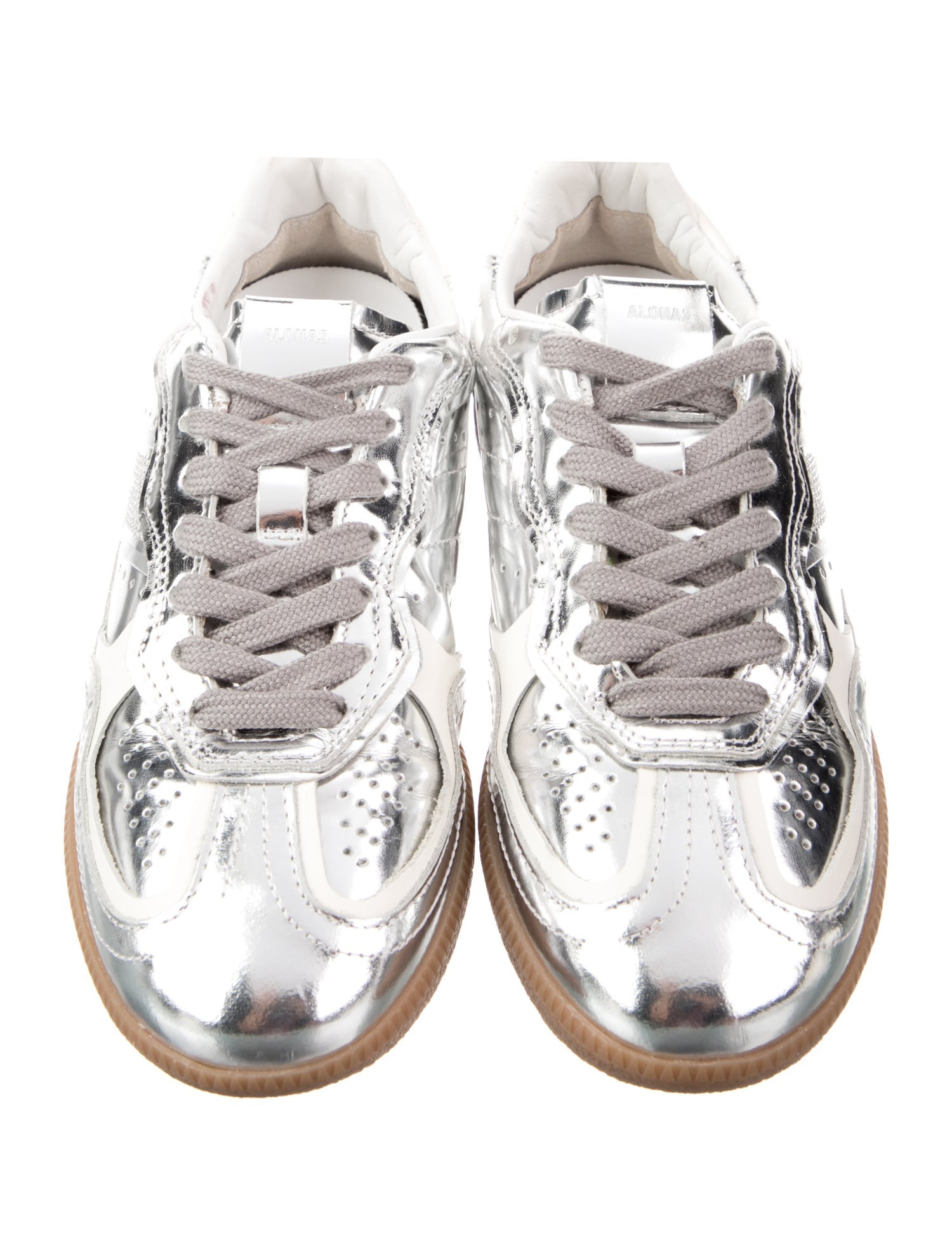 Alohas Leather Sneakers - Metallic Sneakers, Shoes - WALHO22566 | The ...
