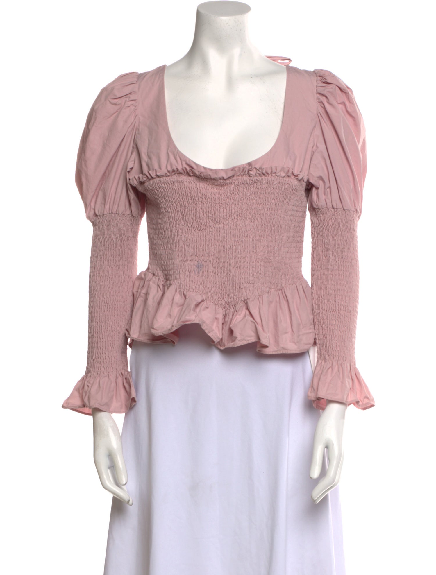 Allina Liu Scoop Neck Long Sleeve Crop Top