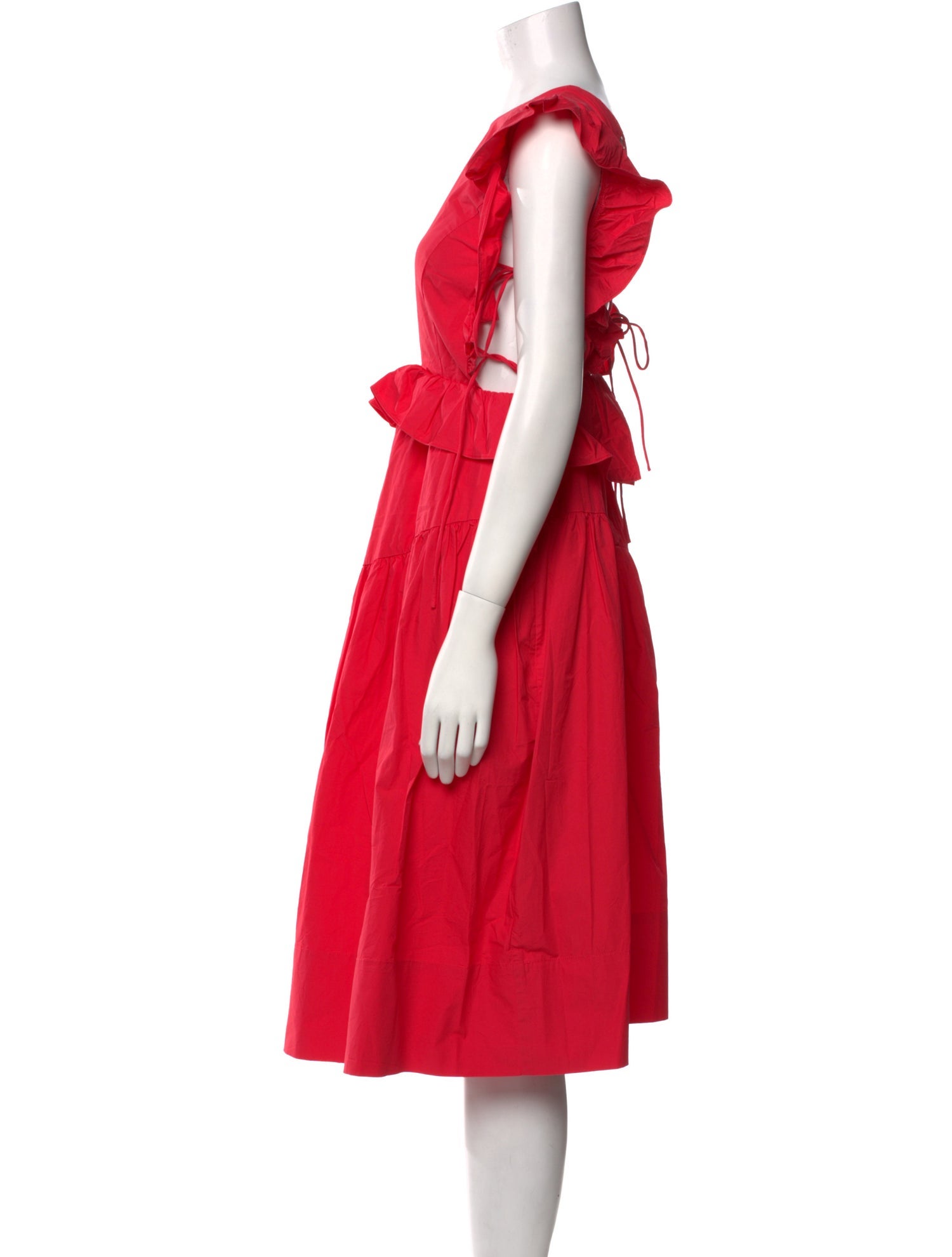 Allina Liu Crew Neck Midi Length Dress