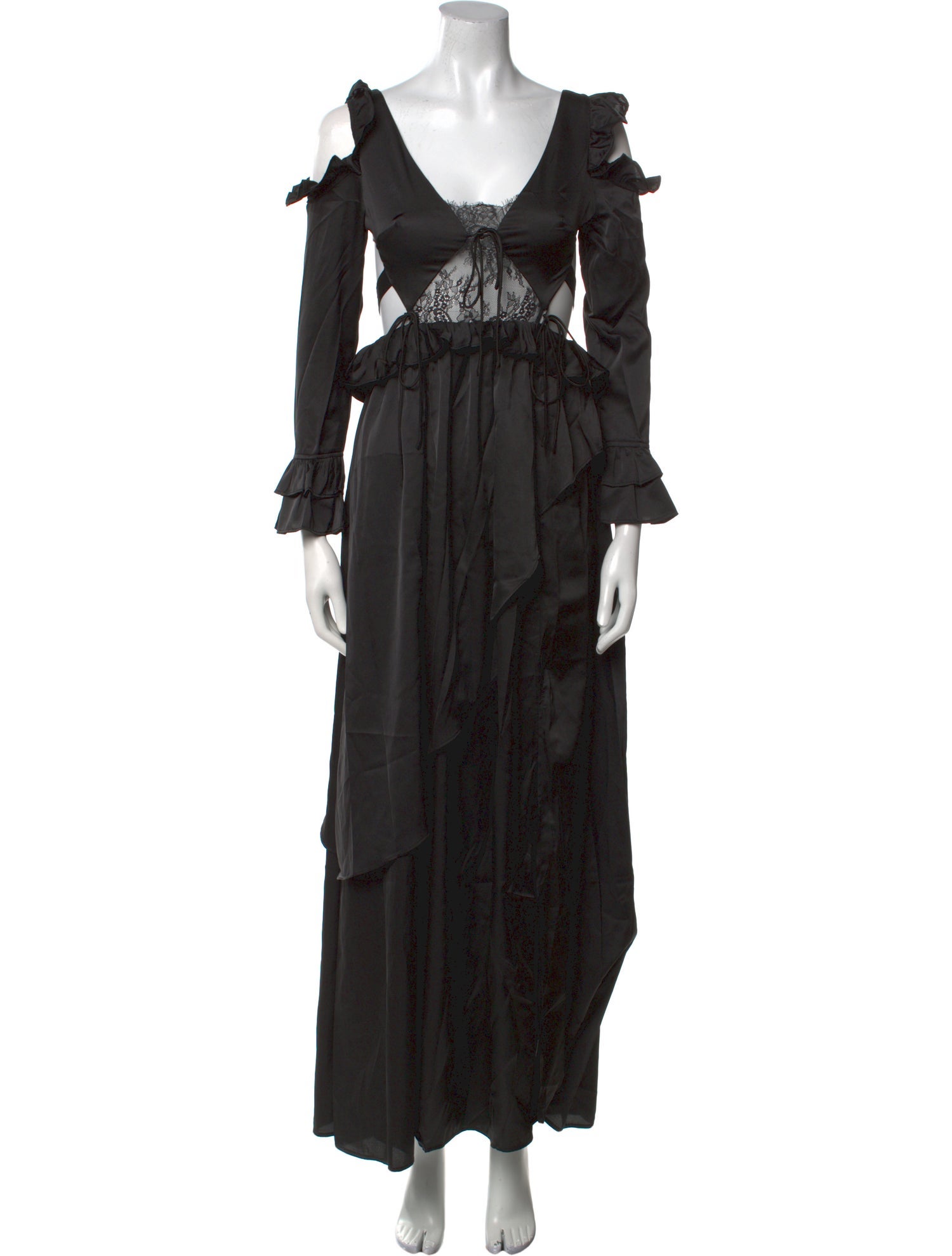 Allina Liu V-Neck Long Dress