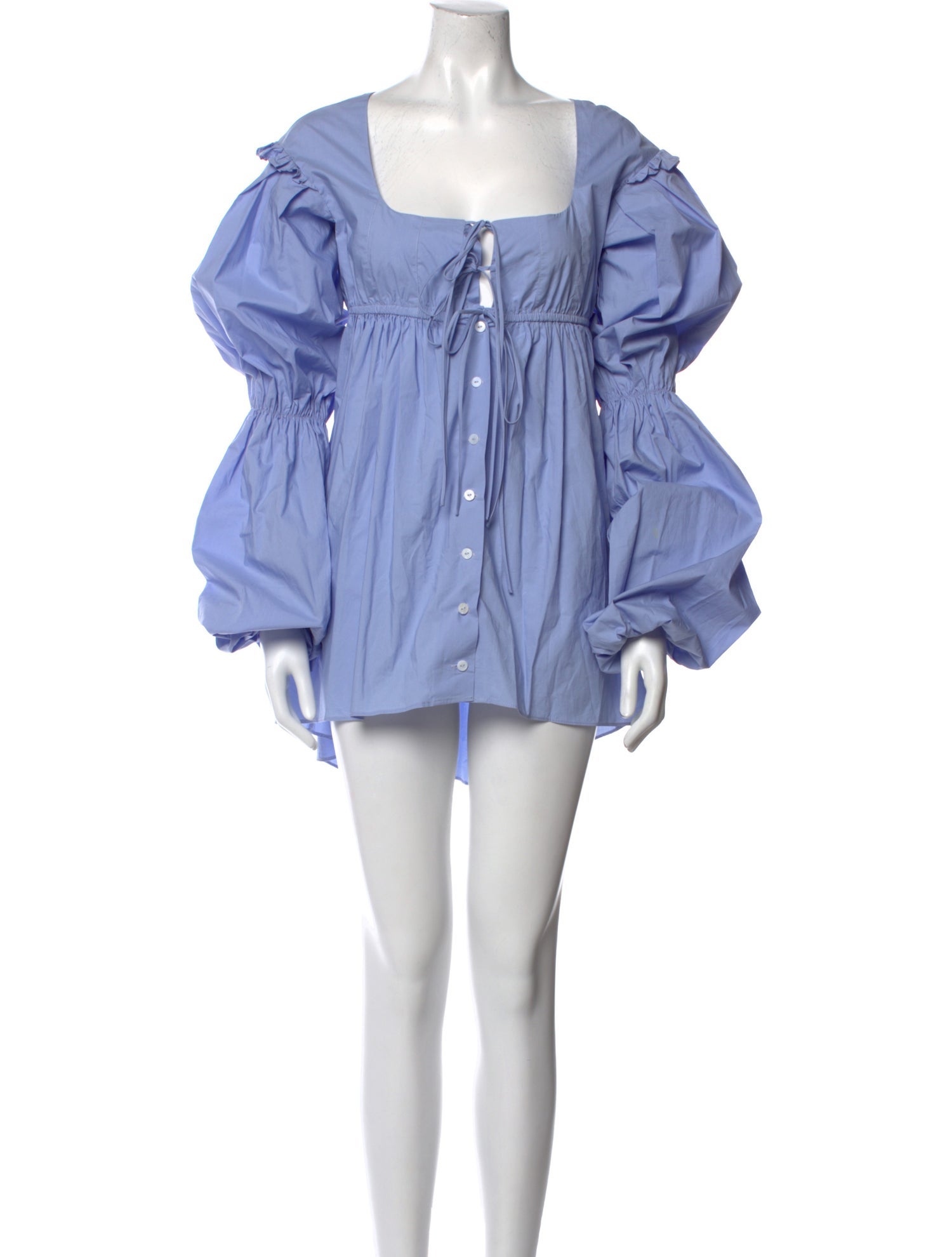 Allina Liu Square Neckline Mini Dress