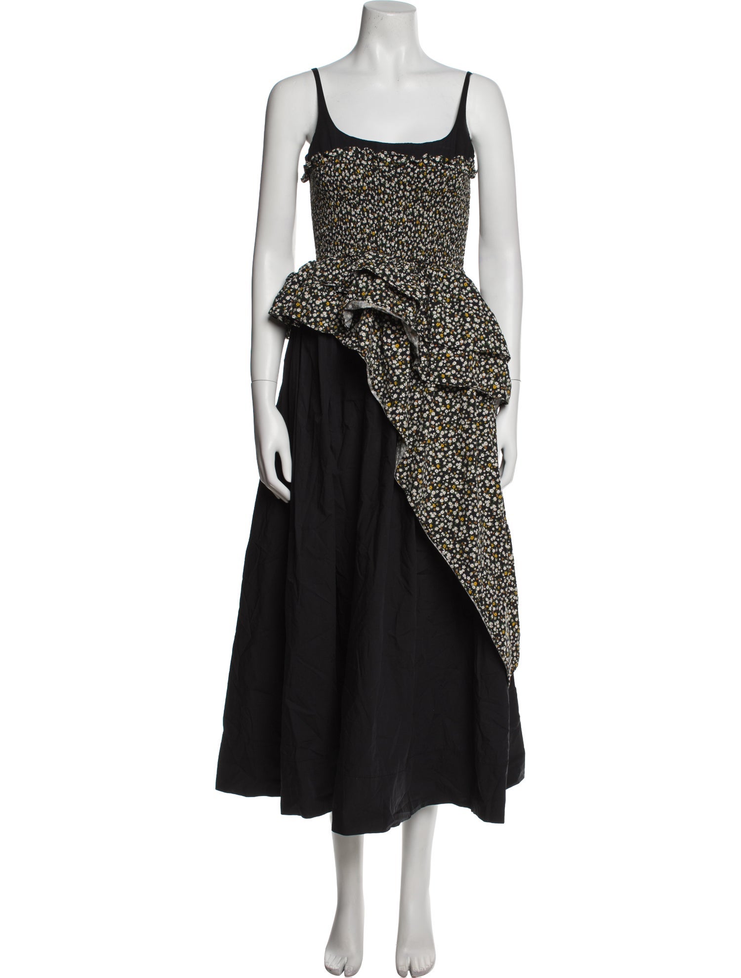 Allina Liu Floral Print Long Dress