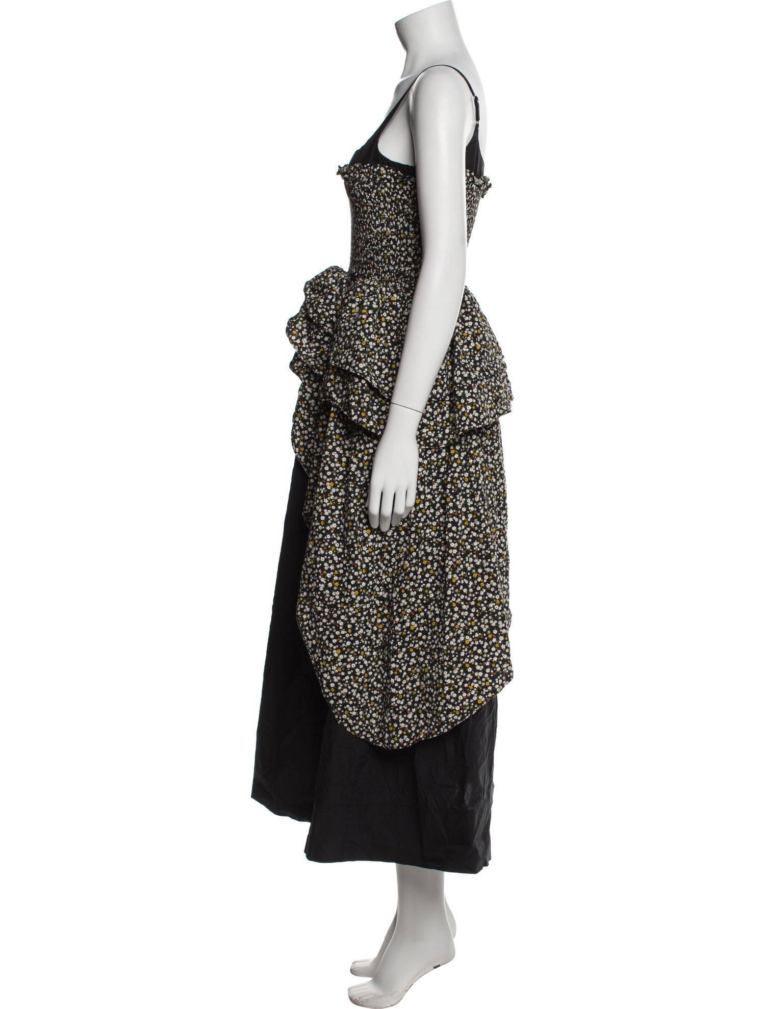 Allina Liu Floral Print Long Dress