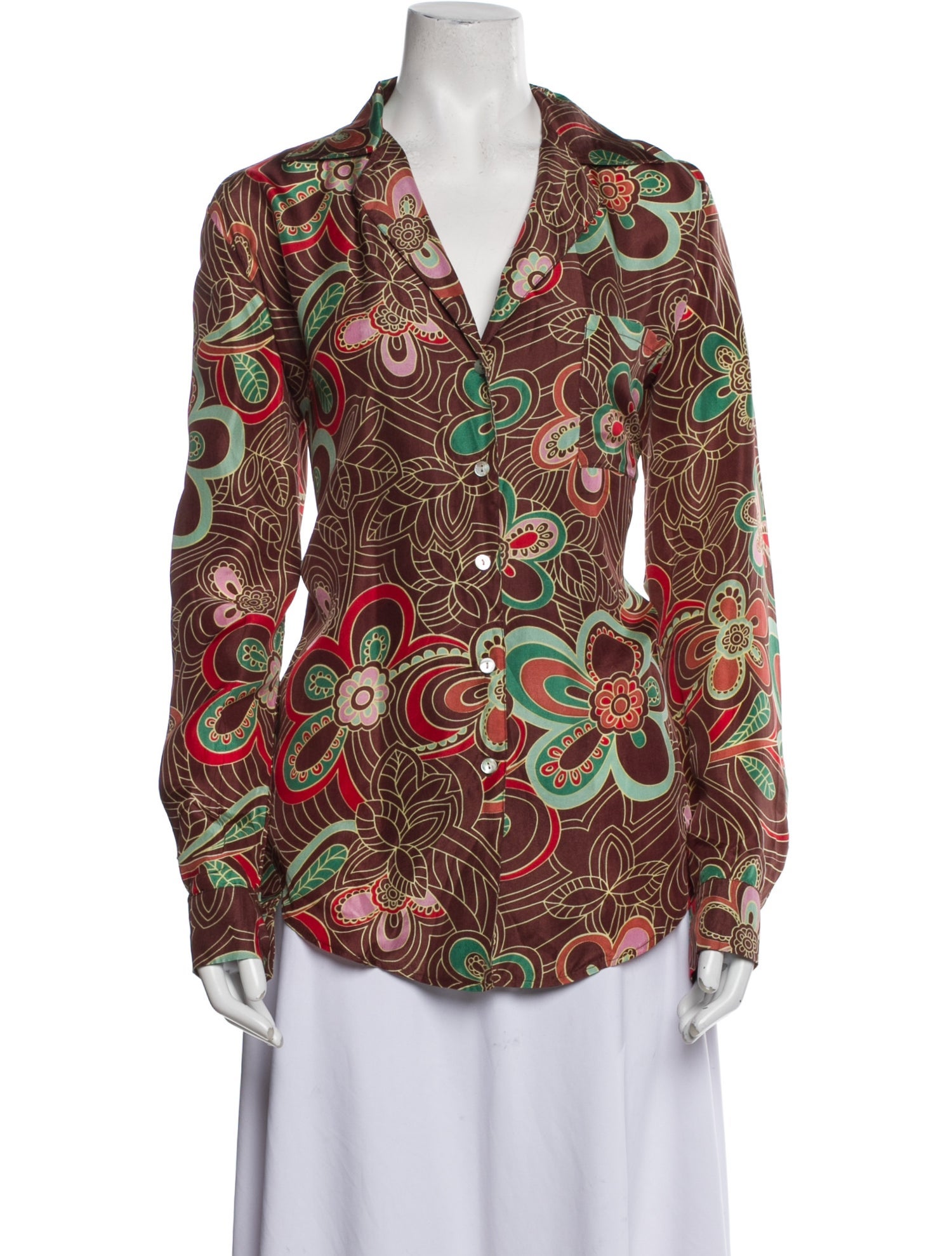 Alix of Bohemia Silk Printed Blouse