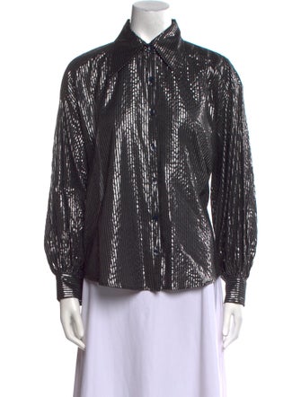 Alix of Bohemia Printed Long Sleeve Button-Up Top