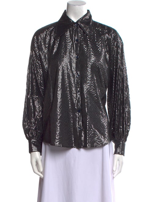 Alix of Bohemia Printed Long Sleeve Button-Up Top