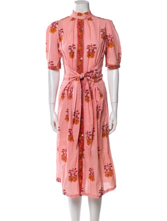Alix of Bohemia Floral Print Midi Length Dress