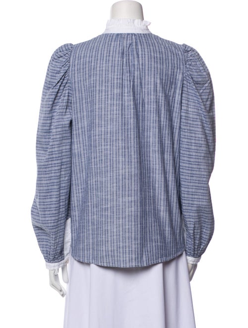 Alix of Bohemia Plaid Print Mock Neck Button-Up Top