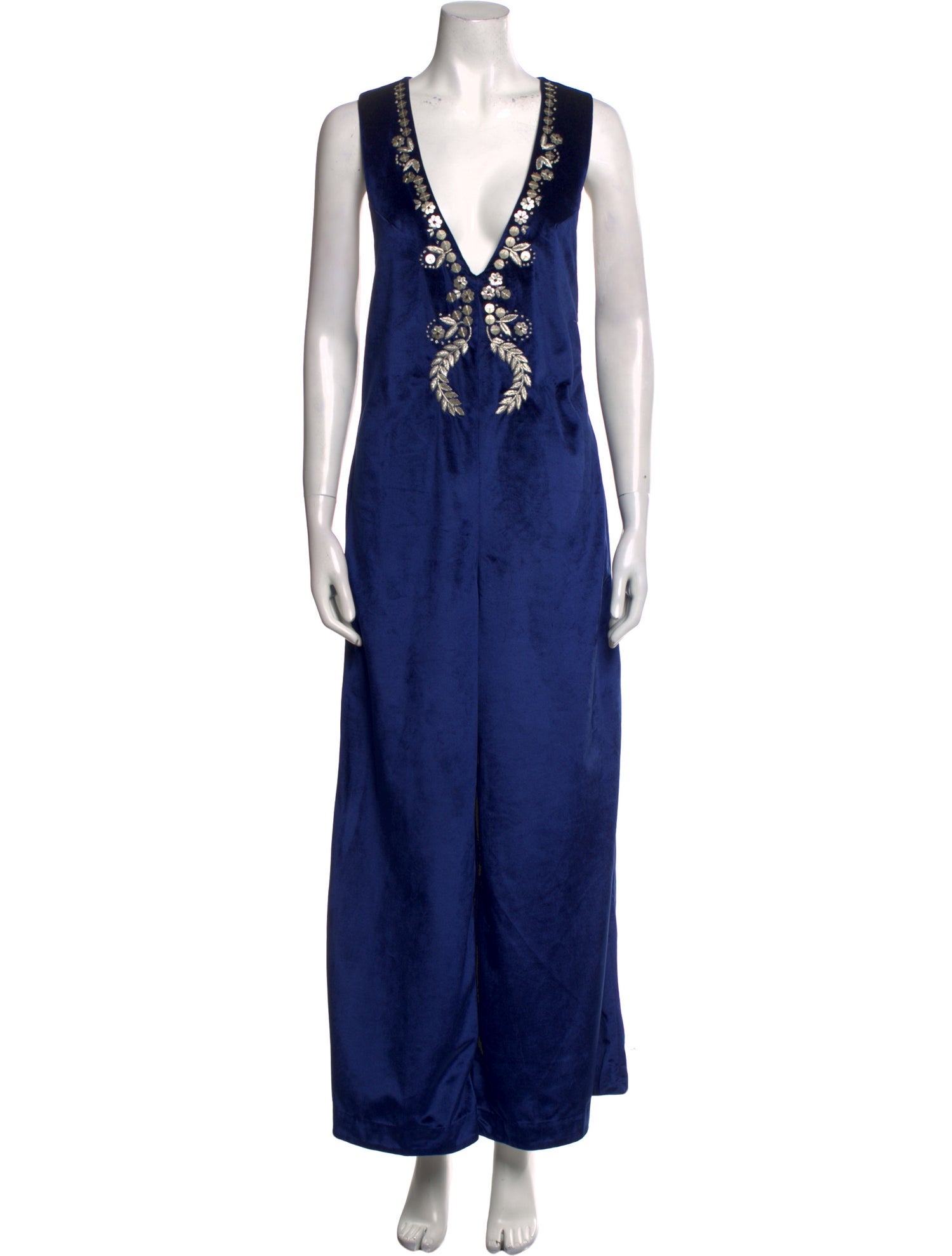 Alix of Bohemia Velvet Plunge Neckline Jumpsuit