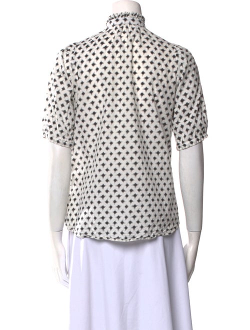 Alix of Bohemia Printed Mock Neck Button-Up Top