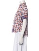 Alix of Bohemia Printed Mock Neck Button-Up Top