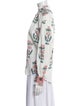 Alix of Bohemia Floral Print Mock Neck Button-Up Top