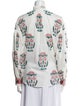 Alix of Bohemia Floral Print Mock Neck Button-Up Top