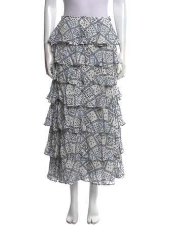 Alix of Bohemia Polka Dot Print Midi Length Skirt