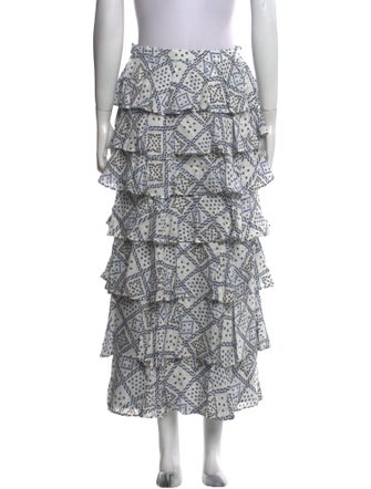 Alix of Bohemia Polka Dot Print Midi Length Skirt