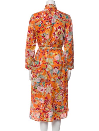 Alix of Bohemia Floral Print Midi Length Dress
