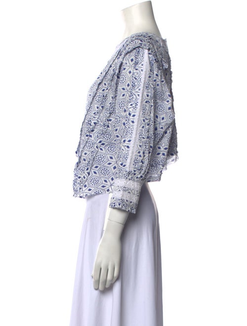 Alix of Bohemia Printed Square Neckline Blouse