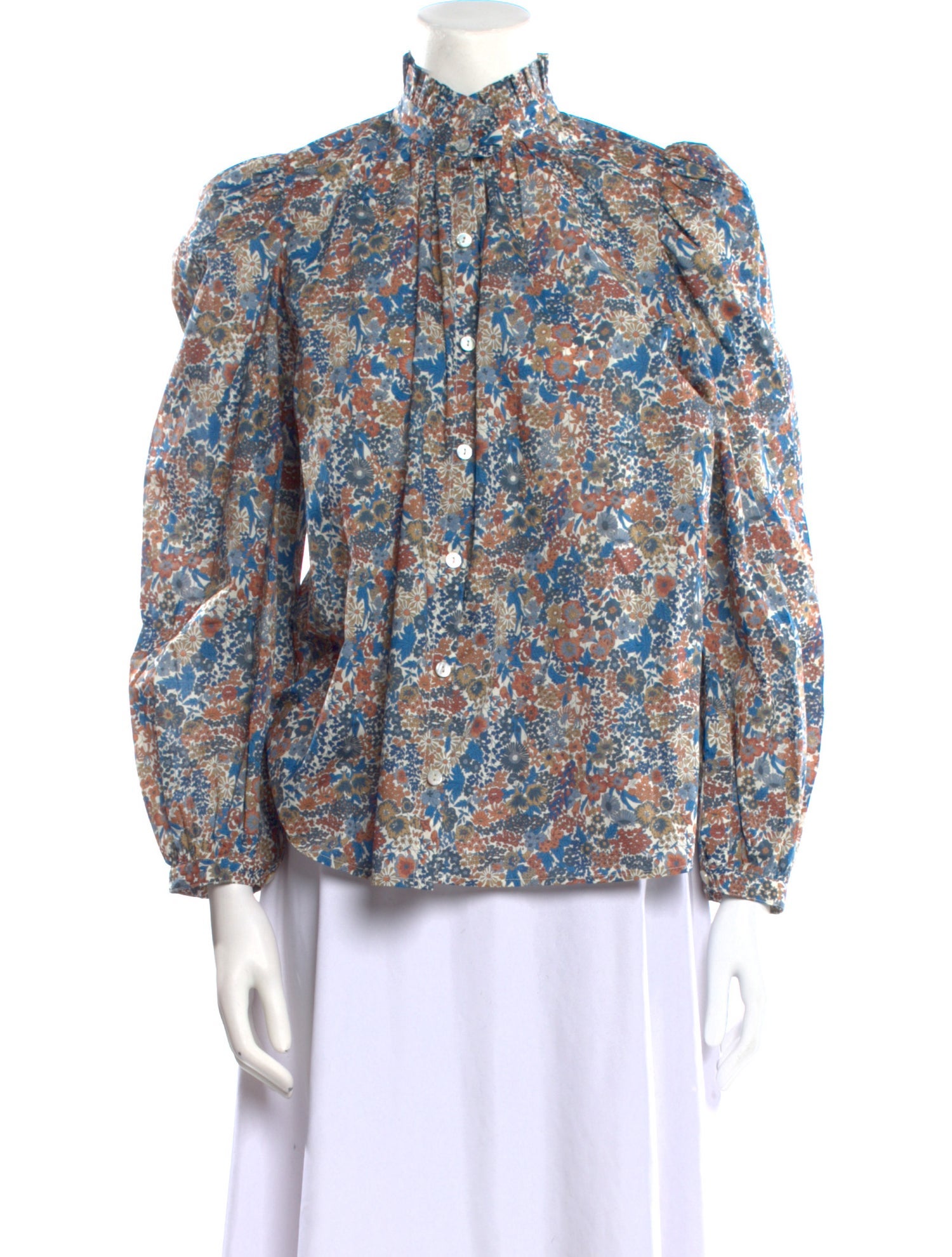 Alix of Bohemia Floral Print Mock Neck Blouse