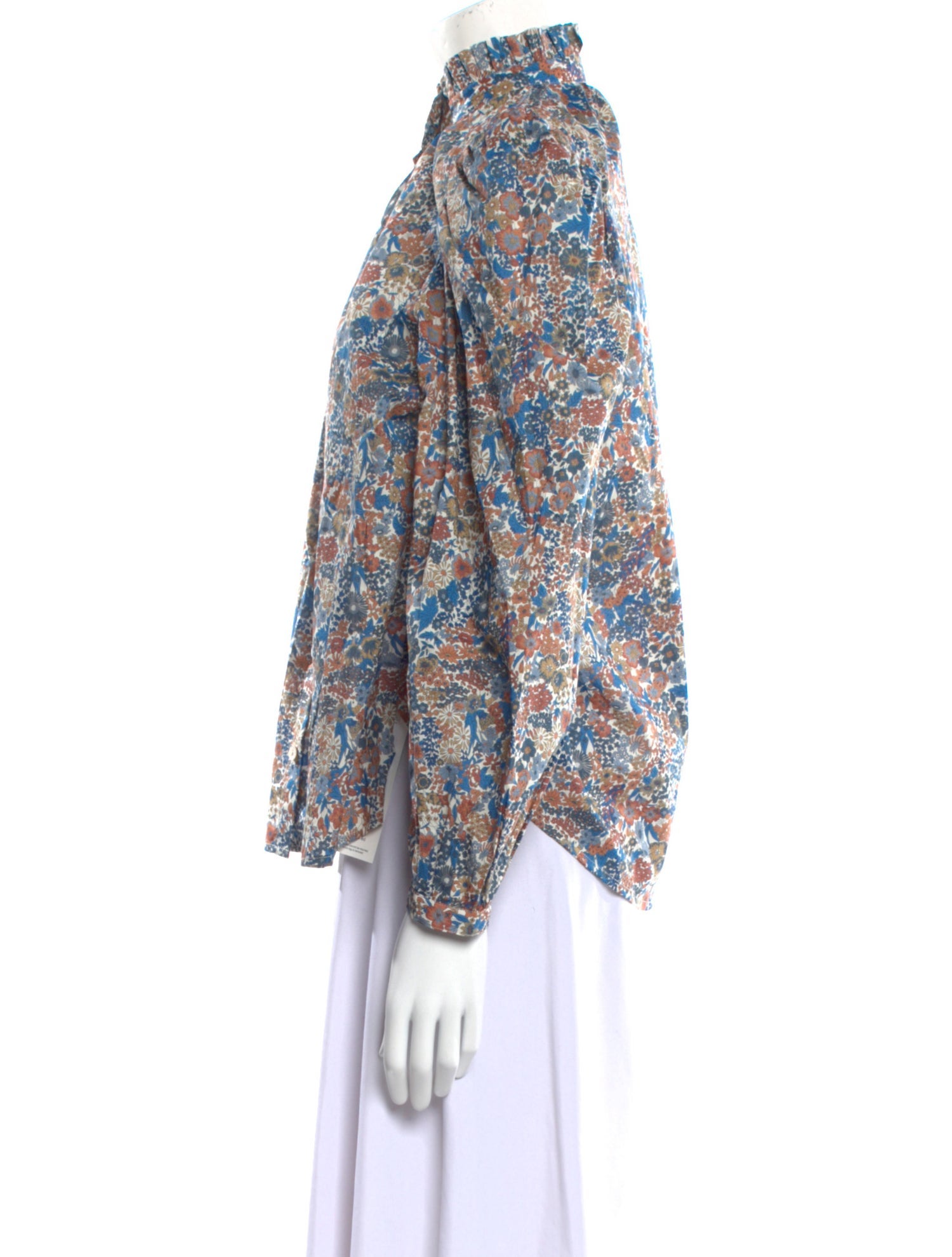 Alix of Bohemia Floral Print Mock Neck Blouse