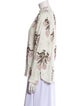 Alix of Bohemia Floral Print Mock Neck Button-Up Top
