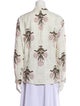 Alix of Bohemia Floral Print Mock Neck Button-Up Top