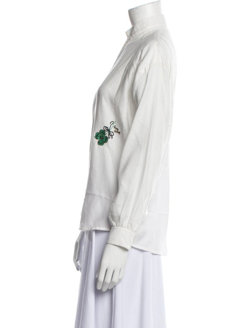 Alix of Bohemia Mock Neck Long Sleeve Button-Up Top