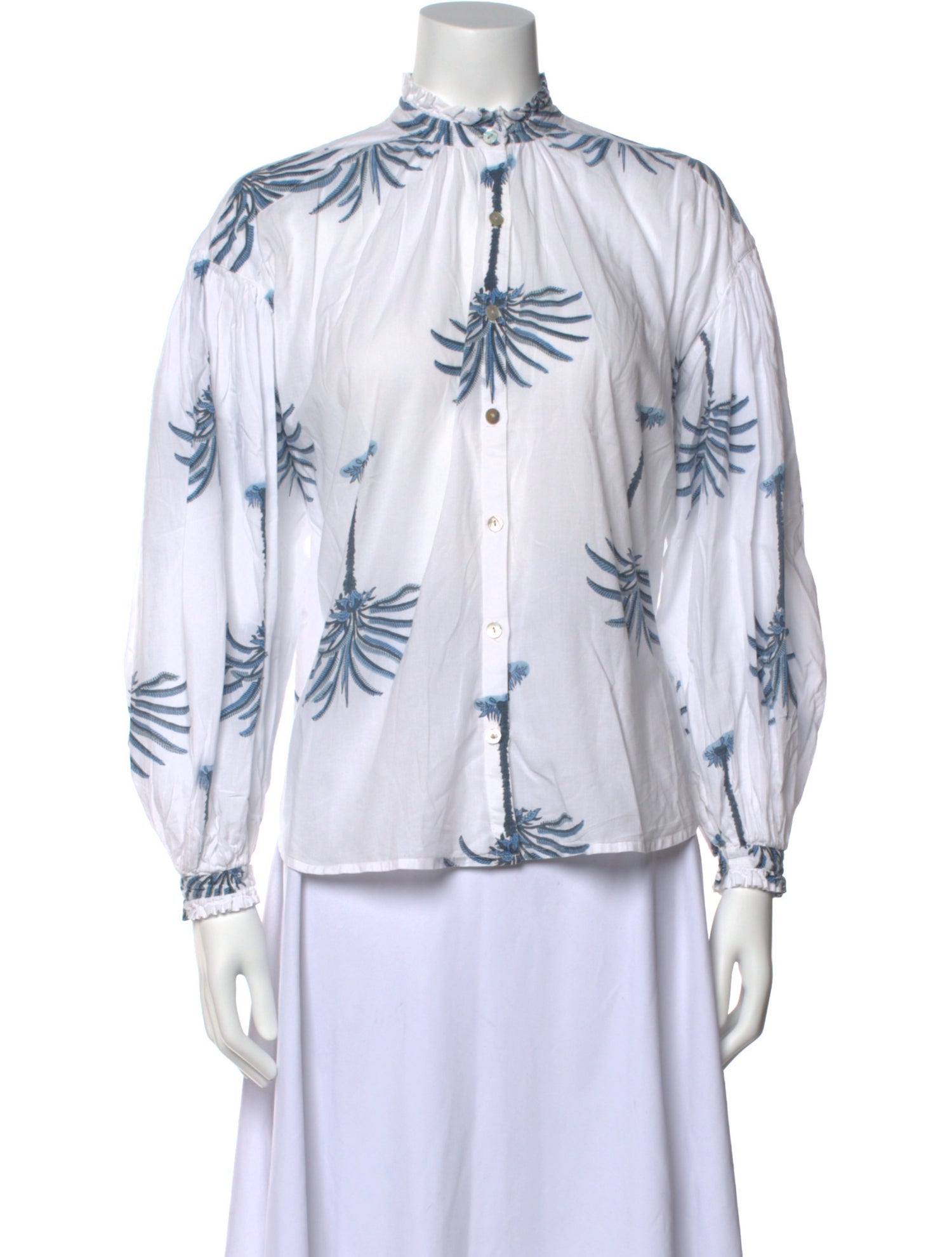 Alix of Bohemia Printed Mock Neck Blouse