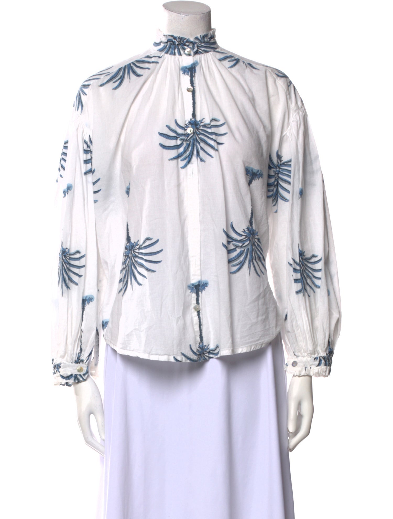 Alix of Bohemia Printed Mock Neck Blouse